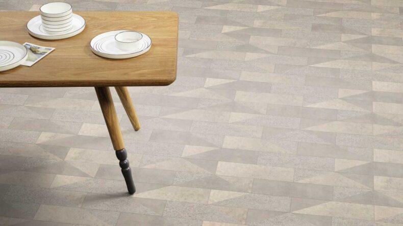 View of Basilica Shell luxury vinyl tile by Amtico