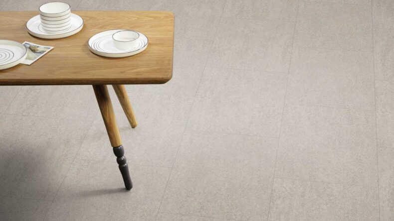View of Basilica Shell luxury vinyl tile by Amtico
