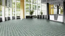 View of Verde Classic Marble luxury vinyl tile by Amtico