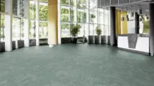 View of Verde Classic Marble luxury vinyl tile by Amtico