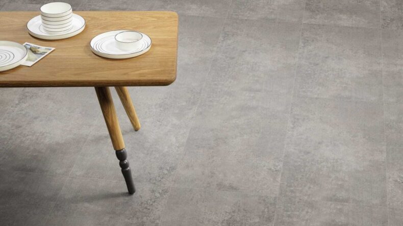 View of Kura Caraway luxury vinyl tile by Amtico