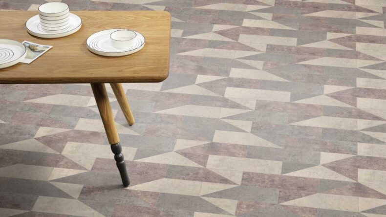 View of Kura Caraway luxury vinyl tile by Amtico