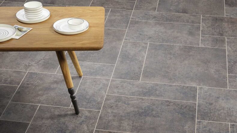 View of Kura Anise luxury vinyl tile by Amtico