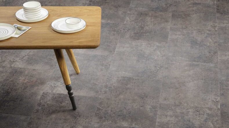 View of Kura Anise luxury vinyl tile by Amtico