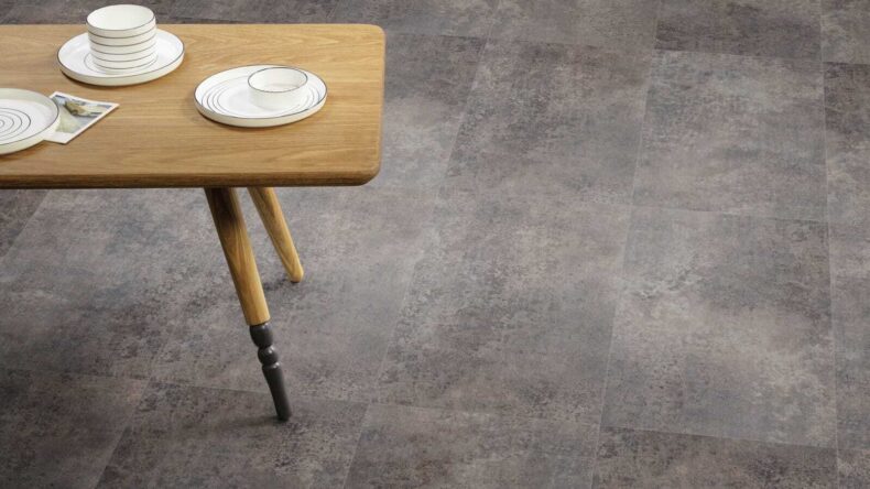 View of Kura Anise luxury vinyl tile by Amtico