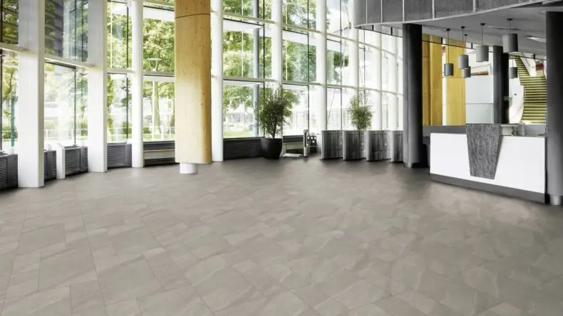 View of Whitley Stone luxury vinyl tile by Amtico