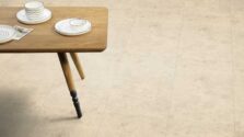 View of Mirabelle Creme luxury vinyl tile by Amtico