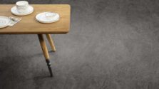 View of Stria Volcanic luxury vinyl tile by Amtico