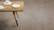 View of Stria Basalt luxury vinyl tile by Amtico