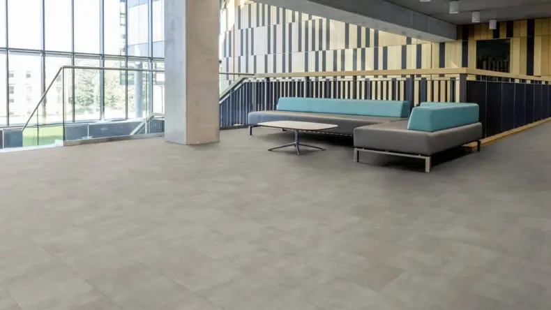 View of Deptford Concrete luxury vinyl tile by Amtico