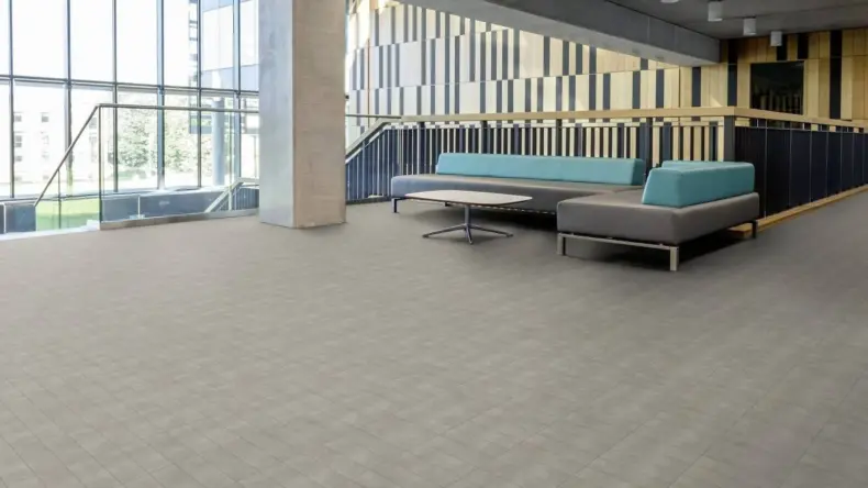 View of Deptford Concrete luxury vinyl tile by Amtico