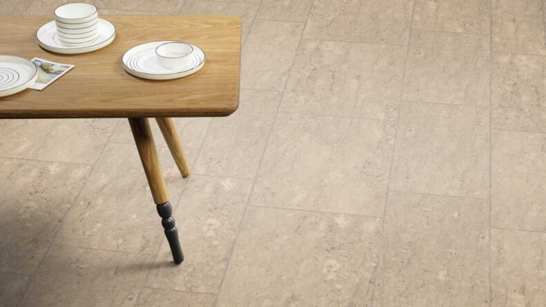 View of Riverstone Tundra luxury vinyl tile by Amtico