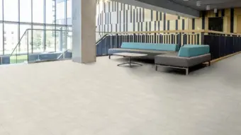 View of Waterloo Concrete luxury vinyl tile by Amtico