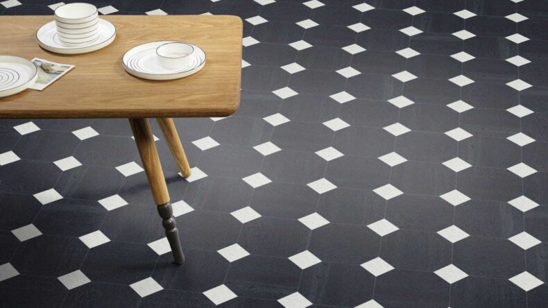View of Graphite Slate luxury vinyl tile by Amtico