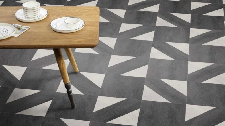 View of Tempus Echo luxury vinyl tile by Amtico