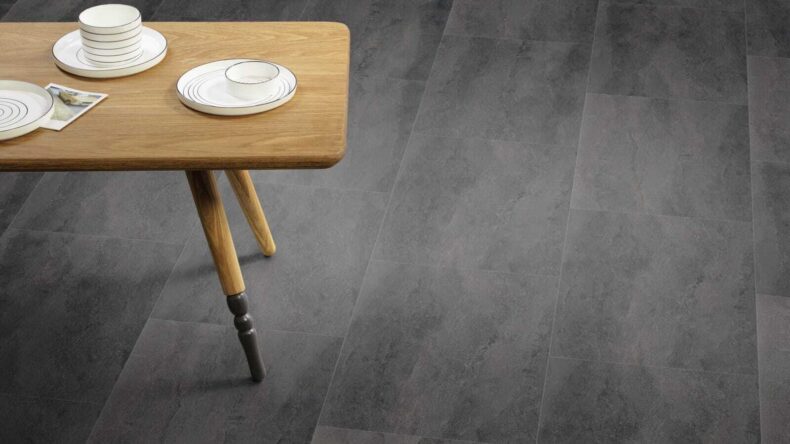 View of Tempus Echo luxury vinyl tile by Amtico