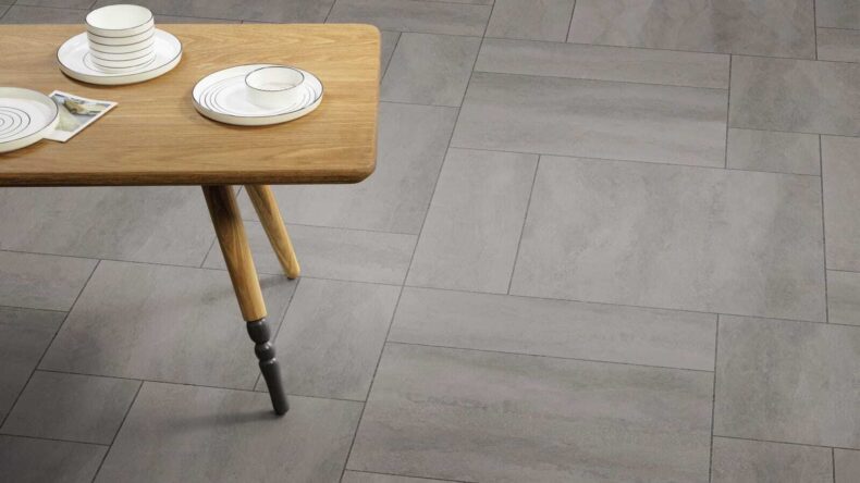View of Tempus Restore luxury vinyl tile by Amtico