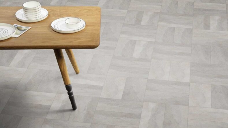View of Tempus Embrace luxury vinyl tile by Amtico
