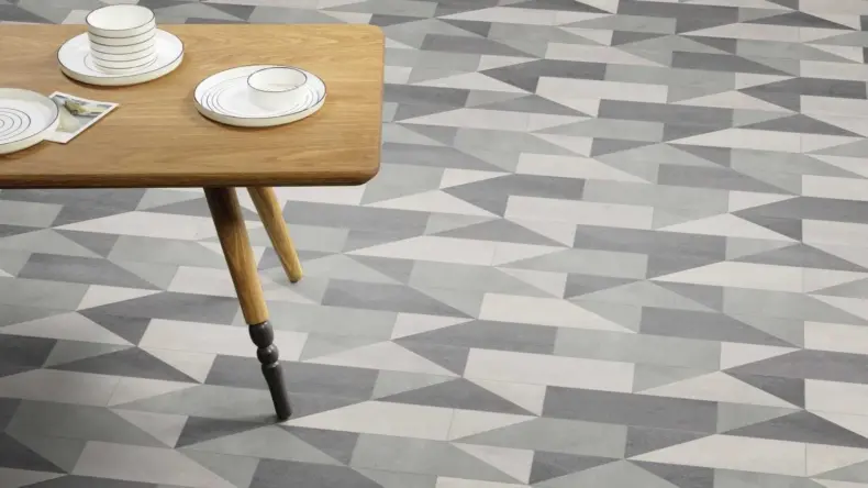 View of Tempus Pause luxury vinyl tile by Amtico