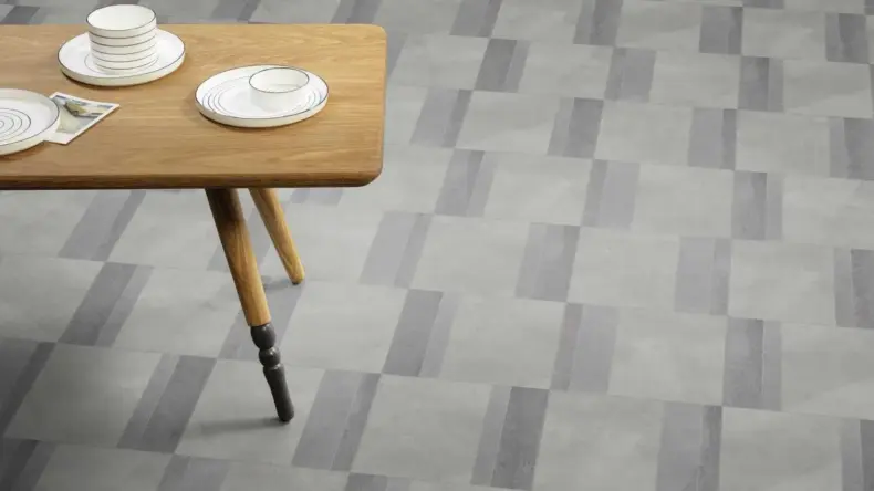 View of Tempus Pause luxury vinyl tile by Amtico