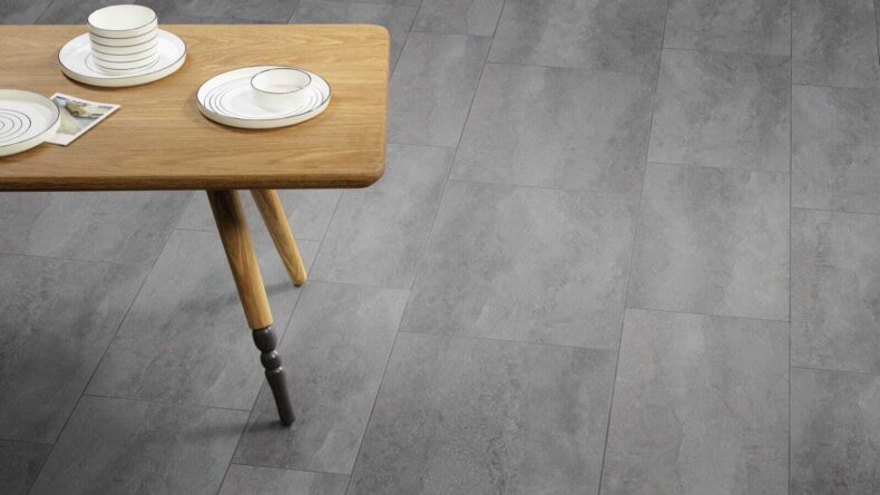 View of Tempus Pause luxury vinyl tile by Amtico
