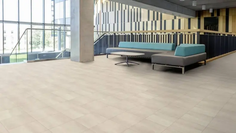 View of Coombe Stone luxury vinyl tile by Amtico