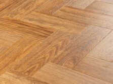 View of American Oak Small Parquet luxury vinyl tile by Amtico