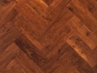 View of Priory Oak Large Parquet luxury vinyl tile by Amtico
