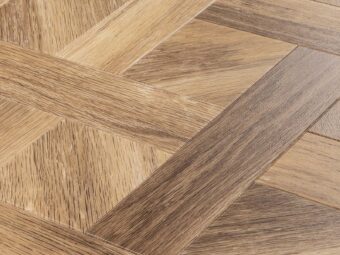 View of Worn Oak Small Parquet luxury vinyl tile by Amtico