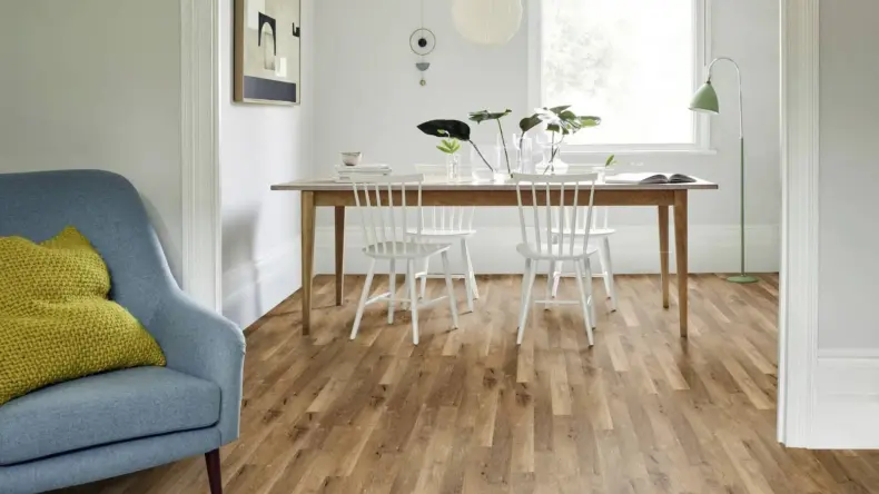 View of Worn Oak Pattern luxury vinyl tile by Amtico