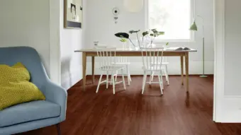 View of Merbau Pattern luxury vinyl tile by Amtico