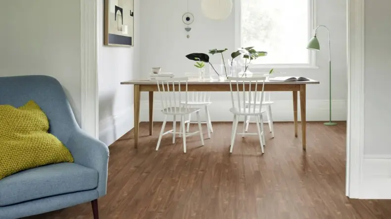 View of Classic Walnut Pattern luxury vinyl tile by Amtico