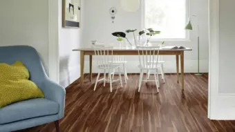 View of Wild Walnut Pattern luxury vinyl tile by Amtico