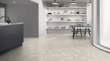 View of White Wash Wood Pattern luxury vinyl tile by Amtico