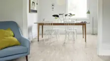 View of White Wash Wood Pattern luxury vinyl tile by Amtico
