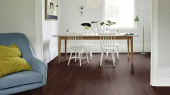 View of Dark Walnut Pattern luxury vinyl tile by Amtico