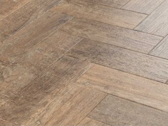 View of Aged Oak Large Parquet luxury vinyl tile by Amtico