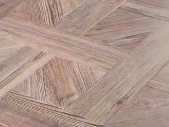 View of Parisian Pine Large Parquet luxury vinyl tile by Amtico