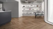 View of Manor Oak Pattern luxury vinyl tile by Amtico