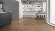 View of Manor Oak Pattern luxury vinyl tile by Amtico