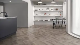 View of Chateau Oak Pattern luxury vinyl tile by Amtico