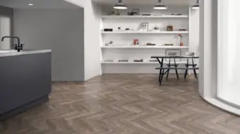 View of Harbour Pine Large Parquet luxury vinyl tile by Amtico