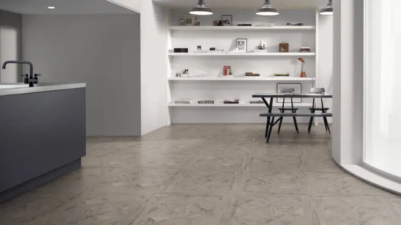 View of Nomad Oak Pattern luxury vinyl tile by Amtico