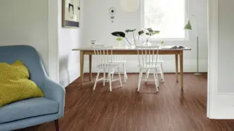 View of Regency Walnut Pattern luxury vinyl tile by Amtico