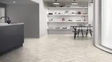 View of Solar Pine Pattern luxury vinyl tile by Amtico