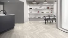View of Solar Pine Pattern luxury vinyl tile by Amtico