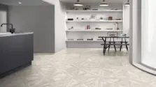 View of Solar Pine Pattern luxury vinyl tile by Amtico