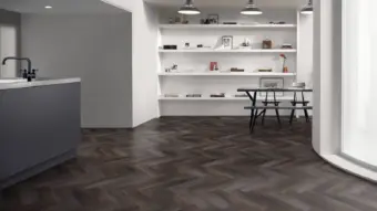 View of Sanctuary Grain Large Parquet luxury vinyl tile by Amtico