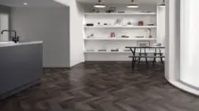 View of Sanctuary Grain Pattern luxury vinyl tile by Amtico