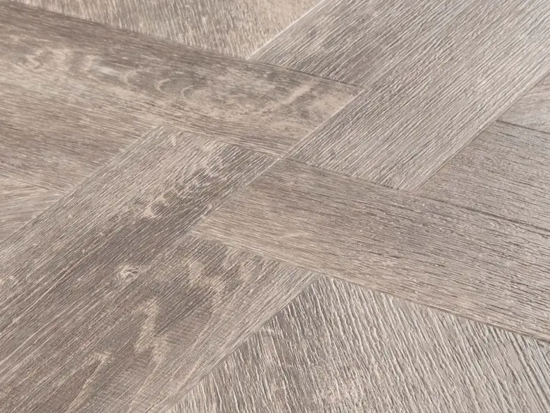 View of Verbier Oak Small Parquet luxury vinyl tile by Amtico